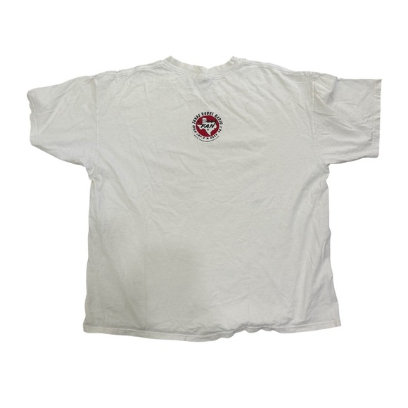 Vintage 90s Texas Rebel Radio KFAN 107.9 T Shirt XL USA Made - Picture 3 of 3